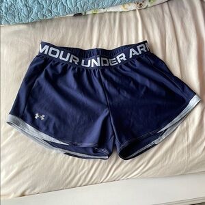Under Armour Blue and Gray Athletic Shorts Lightweight Performance